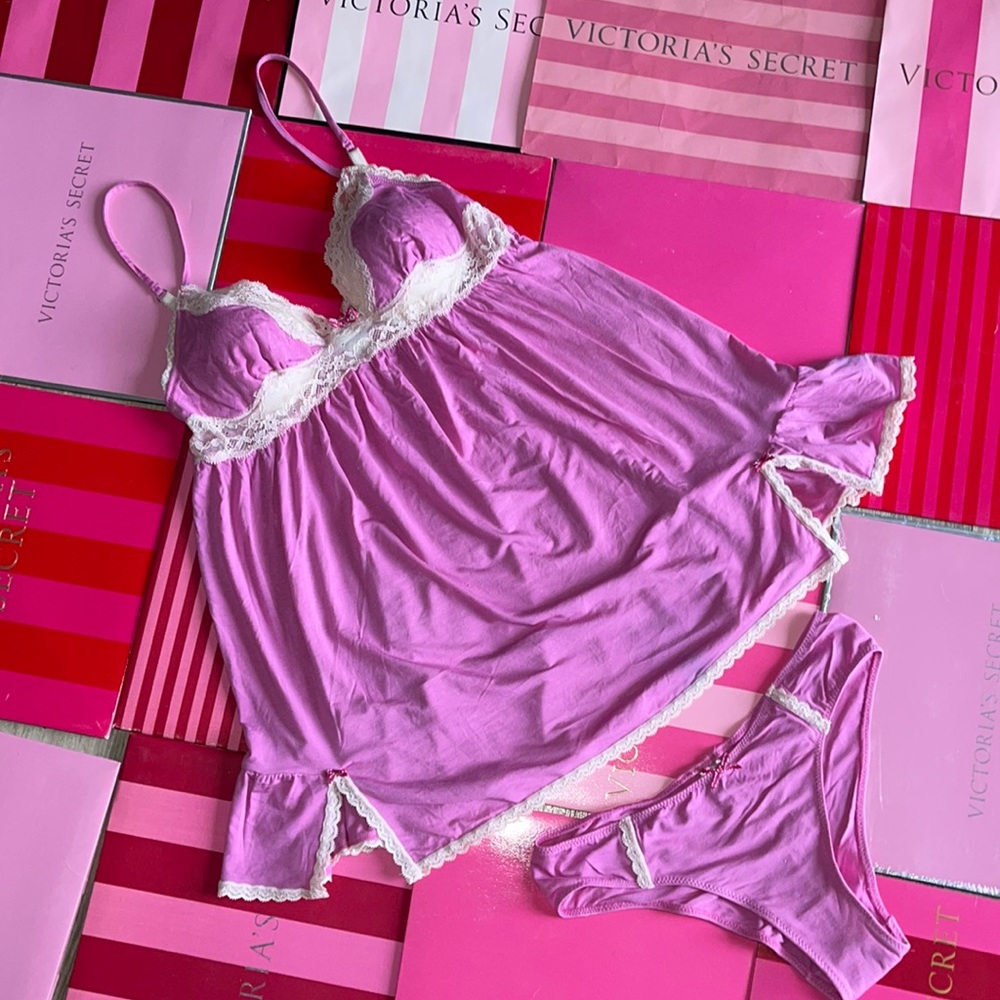Victoria’s Secret soft stretchy pink 2 piece sleepwear
